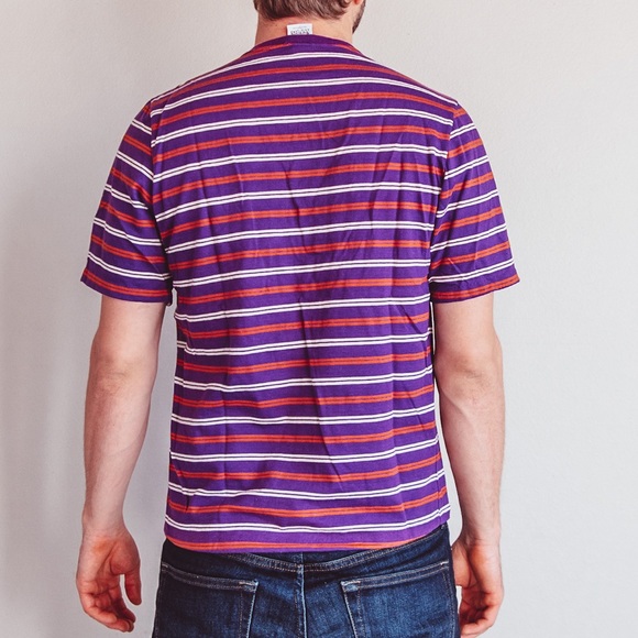 Vintage 90’s Men’s Striped Slim Fit Tee M - Picture 5 of 6